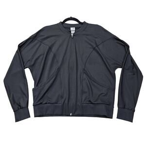 Champion Womens Size XL Black Full Zip Dolman Sleeve Lightweight Jacket Shacket